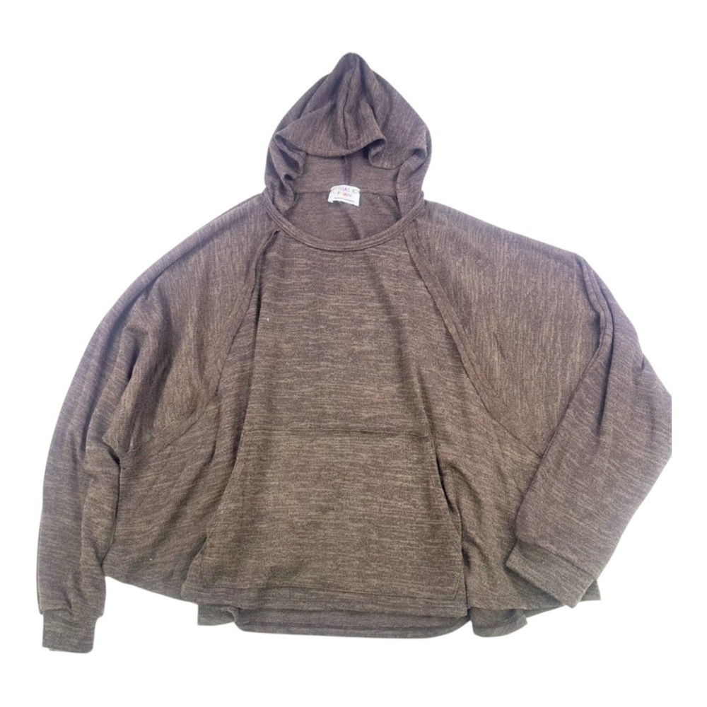 Fantastic Fawn‎ Hooded Pullover Sweatshirt Brown Made in USA Medium NWOT